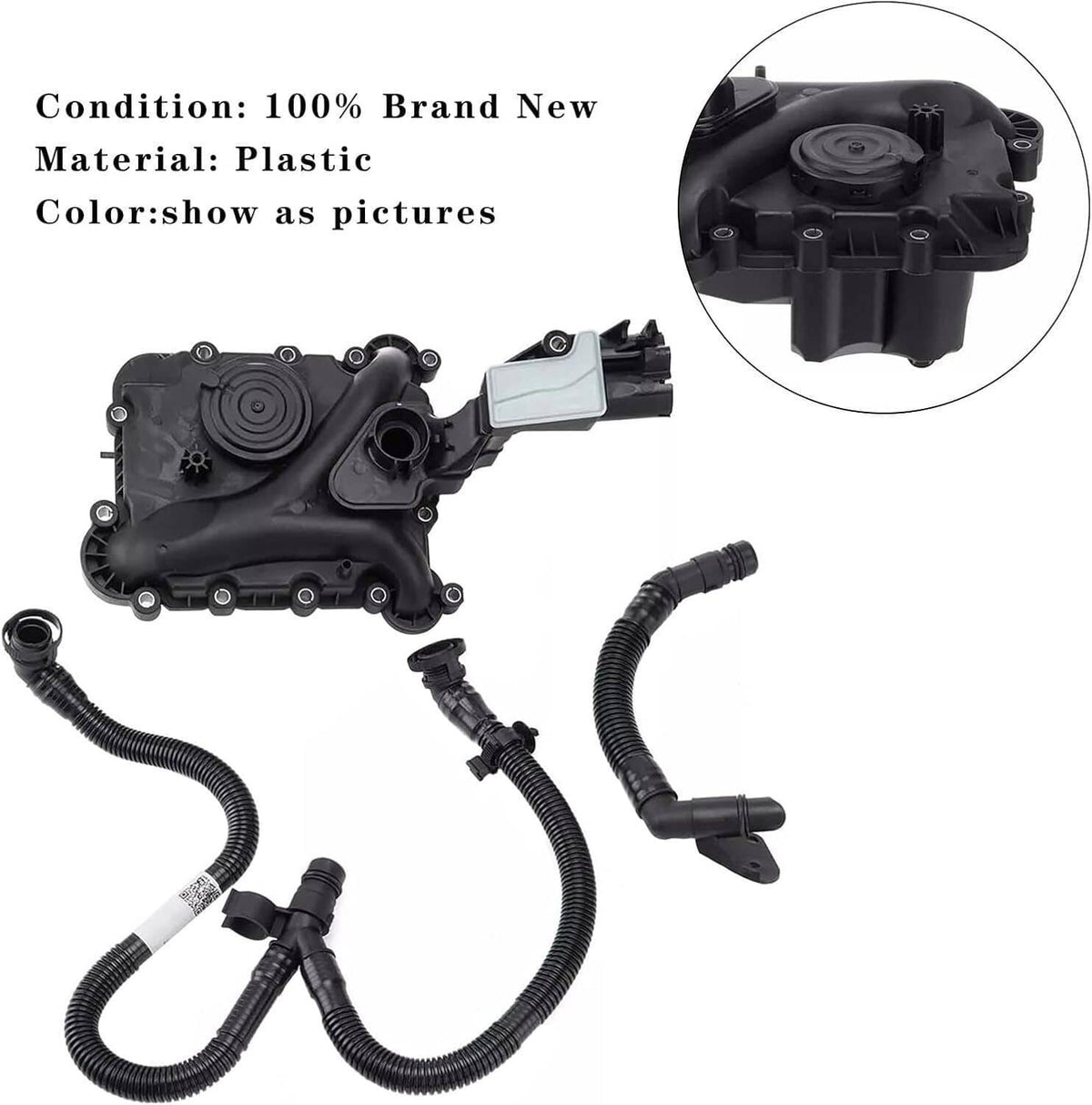 Solidspare Oil Separator PCV Valve Vent Trim For Audi Q7 A8 Q5 S4 A6 A7 3.0T 06E103547AB