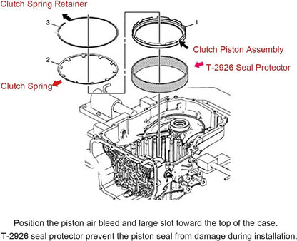 Solid Spare T-2926 4th Clutch Piston & Lip Seal Installer Protector Tool GM 4L80E J-38731