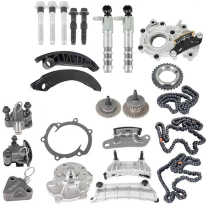 Solidspare Timing Chain Kit Oil Pump Water Pump VTC Solenoid For 07-16 Cadillac Suzuki 3.6L