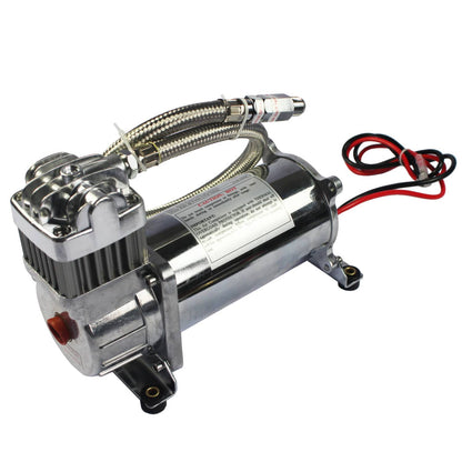 Solidspare Medium Duty Onboard Air System 150 PSI Compressor 12V+2.5 Gallon Train/Air Horn