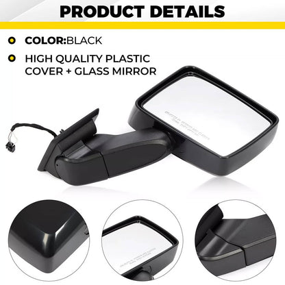 Solid Spare Outside Front Door Power Mirror Right Passenger For Hummer 06-10 H3 H3T 20836084