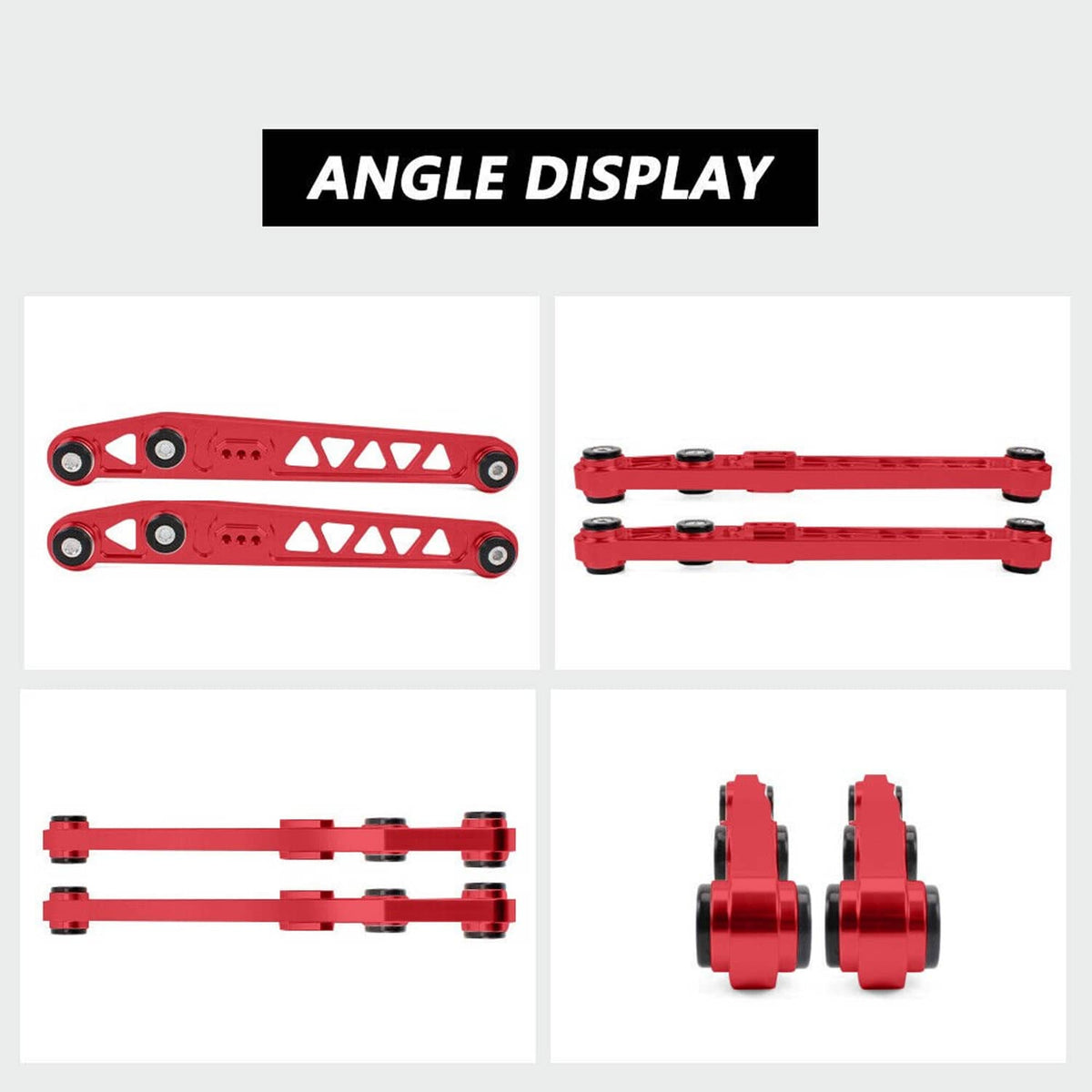 Solidspare Billet Subframe Control Arm Lca Tie Bar Brace Rear For 96-00 Honda Civic Ek Red