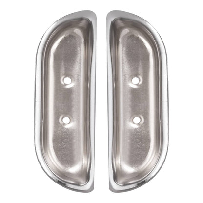 Solid Spare Fits Ford F-100 / F-150 / F-350 1973-1979 Door Panel Arm Rest Cups Steel Chrome