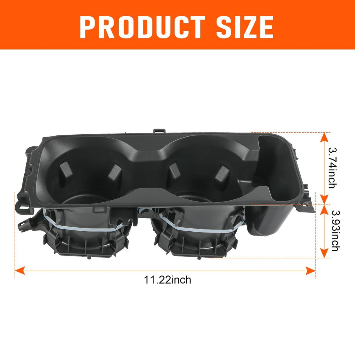 Solidspare Center Console Cup Holder Without Wireless Charging For 2020-2023 Ford Explorer