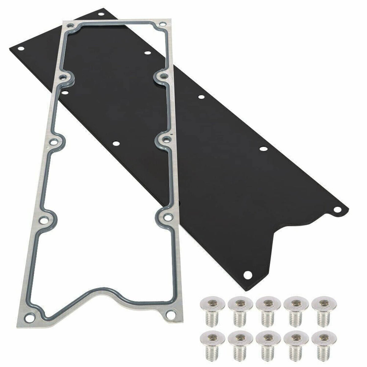 Solidspare Billet Knock Sensor Delete LS6 LSX & GASKET Plate For LS Gen 3 VALLEY PAN Cover