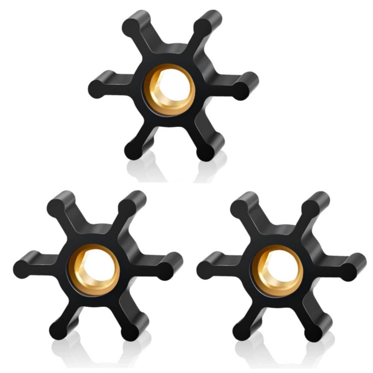 Solid Spare Impeller for Utility Water Transfer Pump Fits 1/10th HP & 1/12th HP 3 Pack