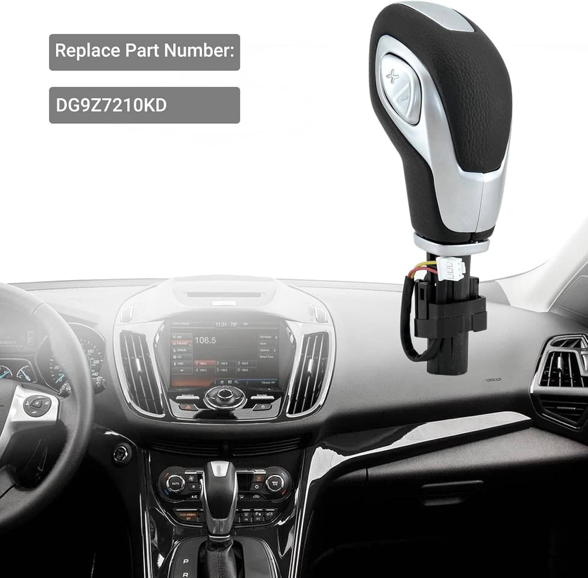 Solidspare New Gear Shift Knob Shifter Lever Automatic Transmission For Ford Escape Fusion