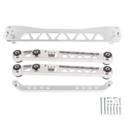 Solidspare Rear Lower Control Arms Subframe Brace Tie Bar for Honda Civic EK 96-00 Silver