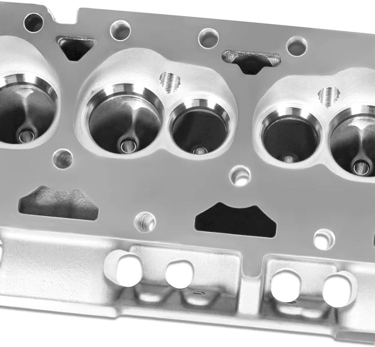 Solidspare 1 Pair For Chevy SBC 283 302 350 400 Bare Cylinder Heads 205cc/64cc Angle Plug