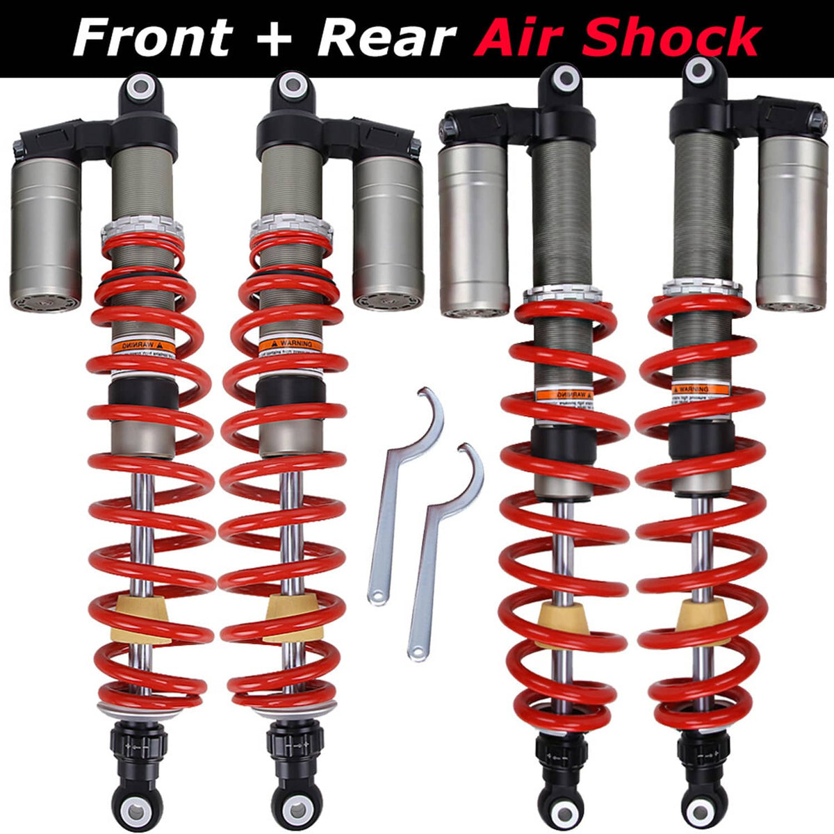 Solidspare Adjustable Front & Rear Shocks Absorbers For Polaris RZR 800 S / RZR S 800 09-14