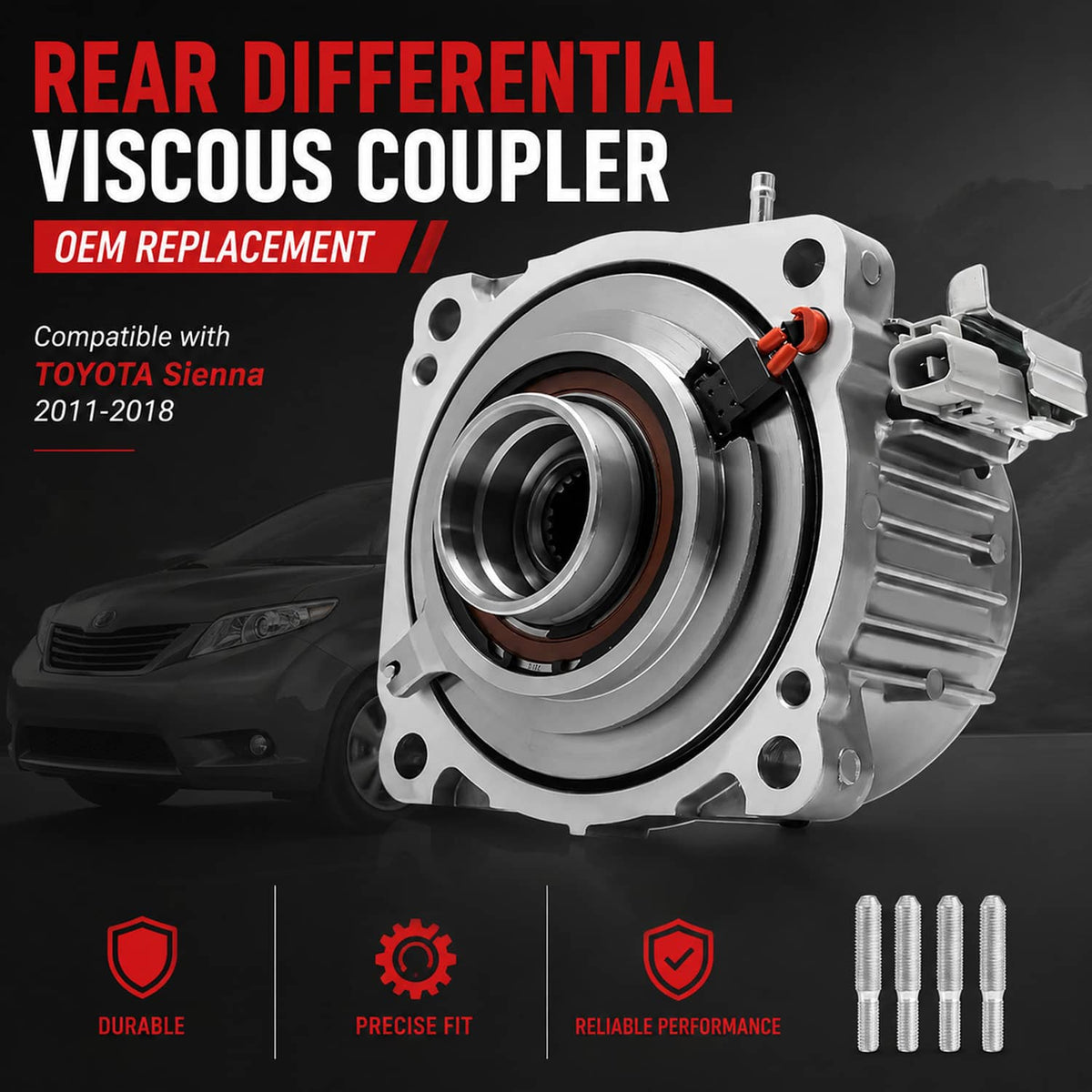 Solidspare Rear Differential Viscous Coupler Coupling For 11-18 TOYOTA Sienna 41303-28013