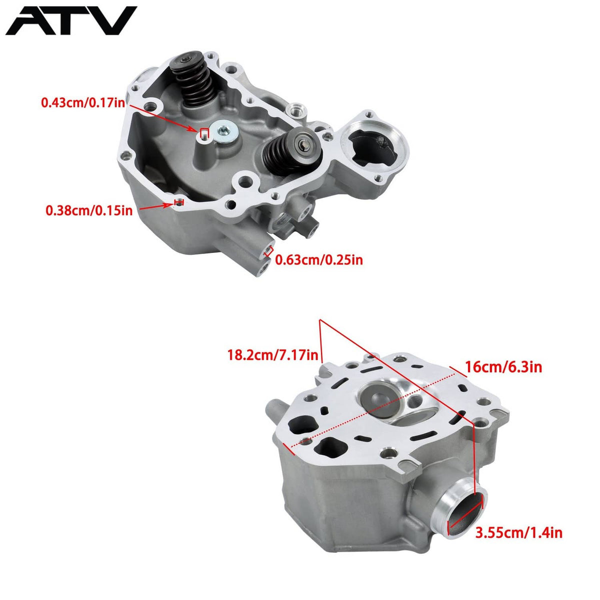 Solidspare 2009-2024 Cylinder Head Assembly For Honda TRX420 TRX500 SXS500M 12200-HP7-A01