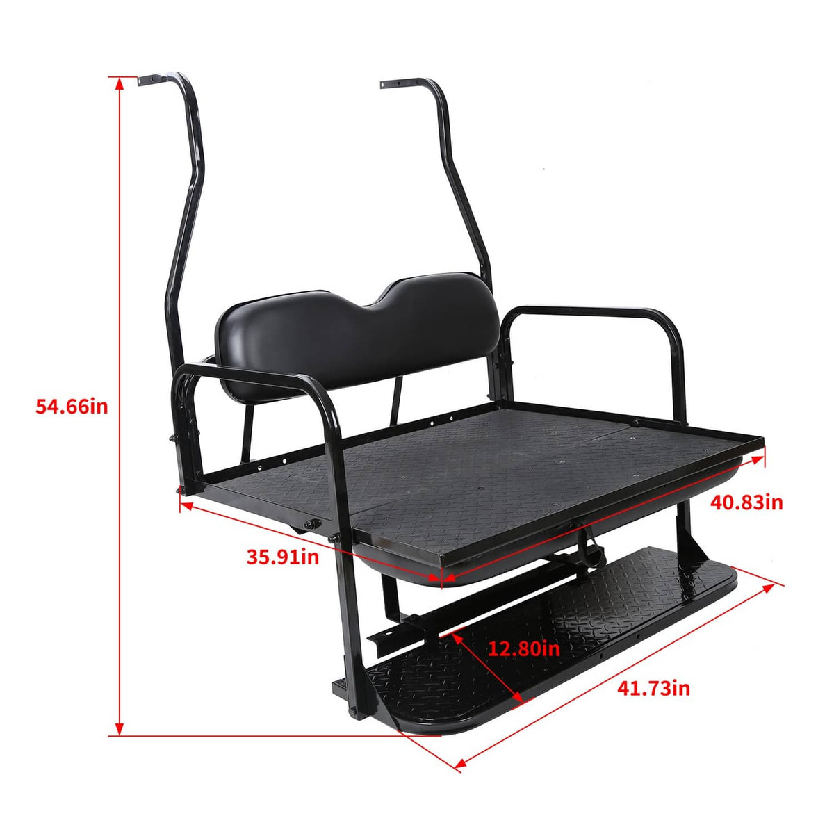 Solidspare For 2000-2013 Club Car DS Golf Cart Flip Folding Rear Seat Kit Back Seat