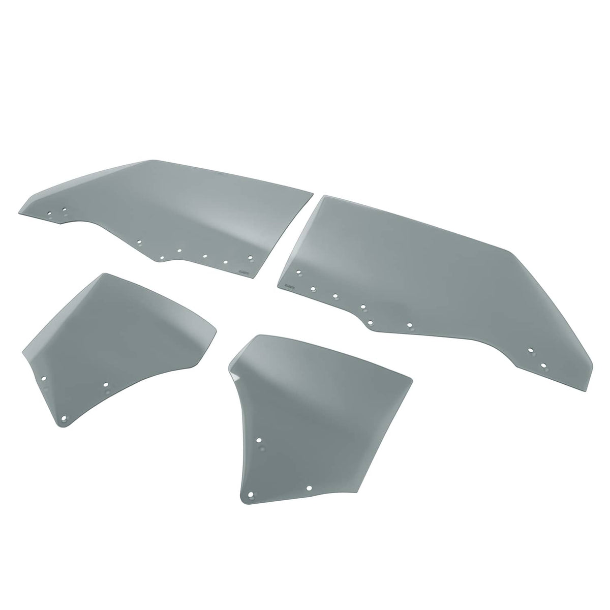 Solid Spare Fit Chevy Chevelle Malibu 2Door 1970-72 Quarter Side Door Window Glass Dark 4Pcs