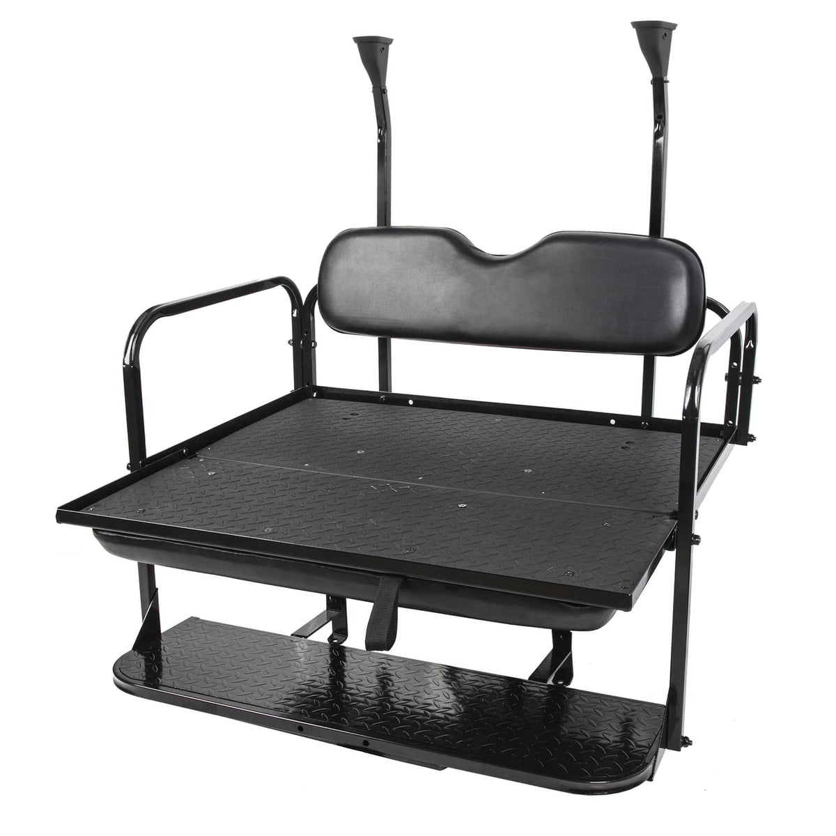 Solidspare Golf Cart Flip Rear Back Seat Kit Black For Club Car Precedent Tempo Onward 04+
