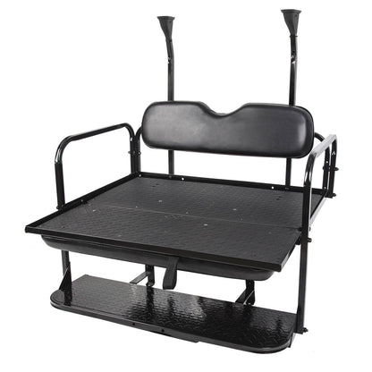 Solidspare Golf Cart Flip Rear Back Seat Kit Black For Club Car Precedent Tempo Onward 04+