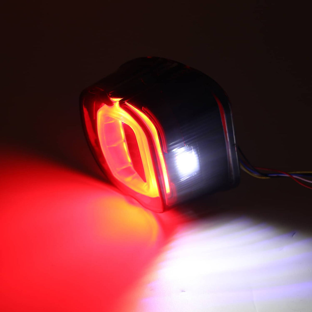 Solidspare Smoked LED Tail Light Brake & Running Turn Signals For Harley Softail XL Rear