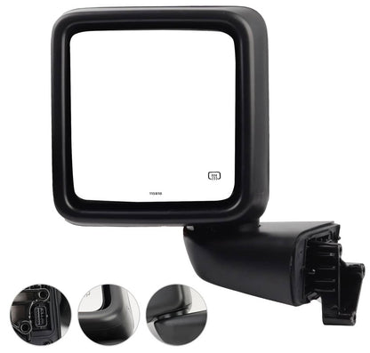 Solidspare Left Driver Side Power Heated Mirror Rear For 2018-2024 Jeep Wrangler Gladiator