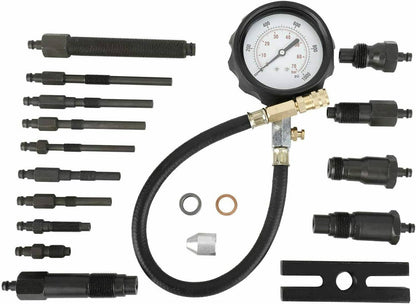 Solidspare Diesel Engine Cylinder Compression Tester Pressure Test Tool Kit Direct Indirect