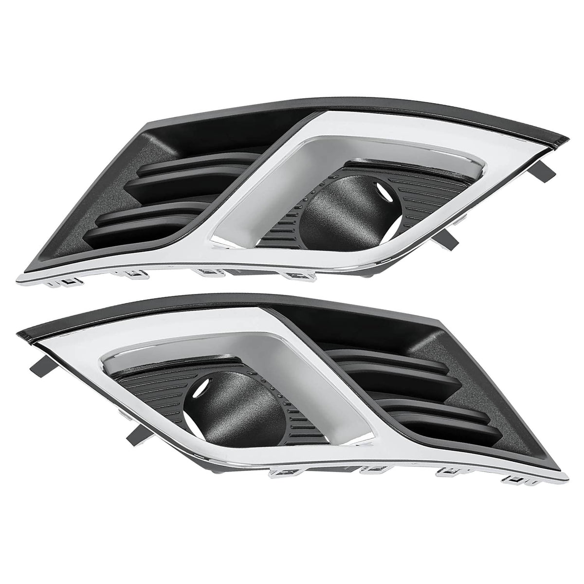 Solid Spare Fog Light Cover Bezel Trim Left & Right Black & Chrome For Chevy Traverse 13-17