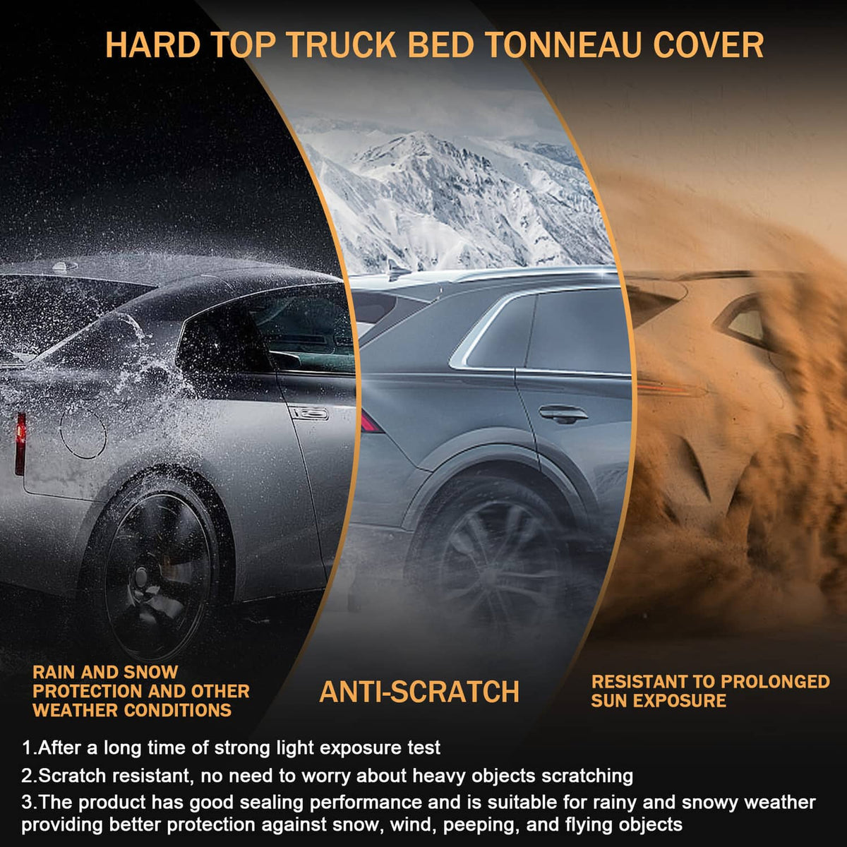 Solidspare Hard Tri-Fold Tonneau Cover For 2007-2021 Toyota Tundra 5.5FT SHORT BED