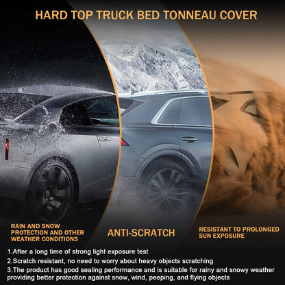 Solidspare Hard Tri-Fold Tonneau Cover For 2007-2021 Toyota Tundra 5.5FT SHORT BED