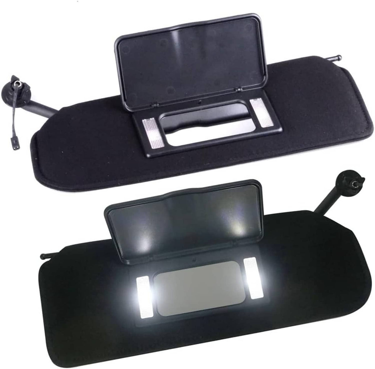 Solidspare Pair Updated Sun Visors Sun Shades W/Bright LED Light For 1997-2004 Corvette C5