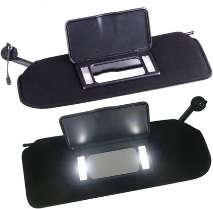 Solidspare Pair Updated Sun Visors Sun Shades W/Bright LED Light For 1997-2004 Corvette C5