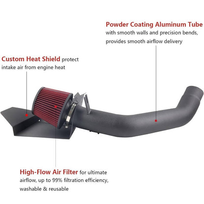 Solidspare NEW Cold Air Intake System For 12-15 BMW 335i/14-16 435i M235i /16 M2 N55 Turbo