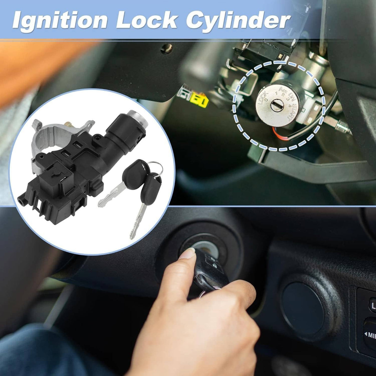 Solidspare Ignition Switch Housing Lock Cylinder W/2 Keys For 2008-2011 Ford Focus Escape