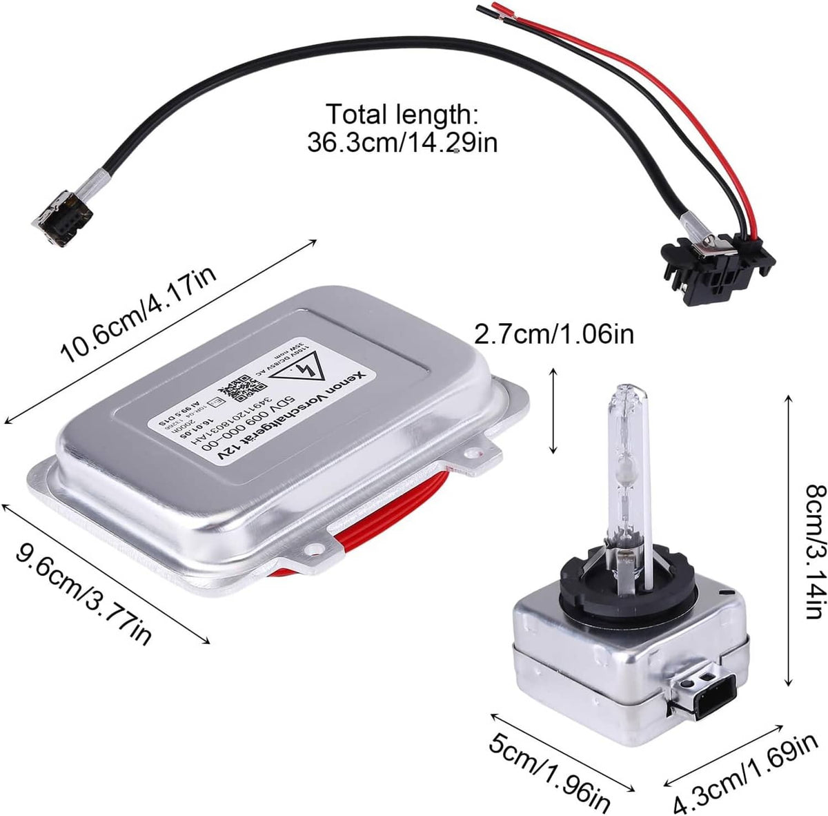 Solidspare HID Headlight Xenon Ballast & Igniter & D1S Bulb For 2007-2013 Cadillac Escalade