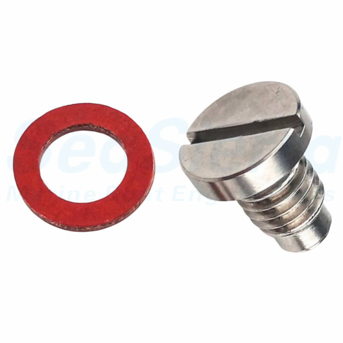 Solid Spare Slot Head Drain Fill Plug Screw & Gasket Kit For Yamaha Outboards Lower Unit 2Pc