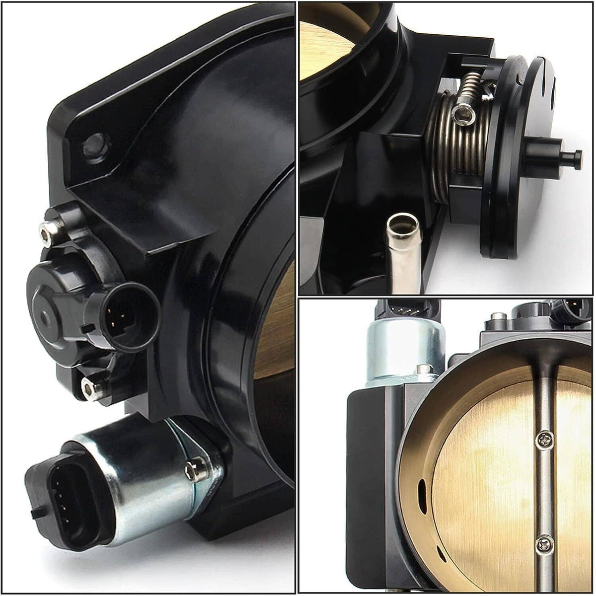 Solidspare 92mm Throttle Body + Adapter Plate + TPS IAC For Chevy GM Gen III LSX LS LS1 LS2