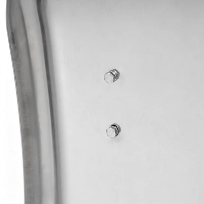Solid Spare 34"x24" stainless steel quarter fender kit pair universal truck w/ Support Tube