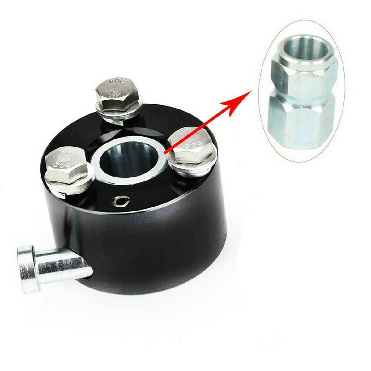 Solidspare Steering Wheel Quick Release Disconnect Hub 3/4" Shaft Size For Imca Nhra Black