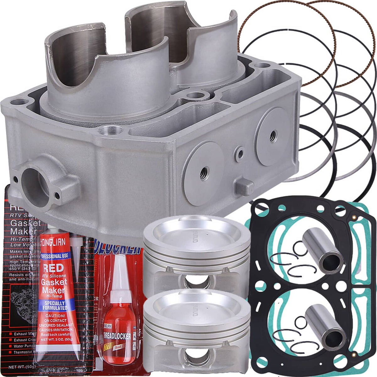 Solidspare 2008-2014 Cylinder Piston Gasket Top End Kit for Polaris Ranger 800 RZR 800 ATV