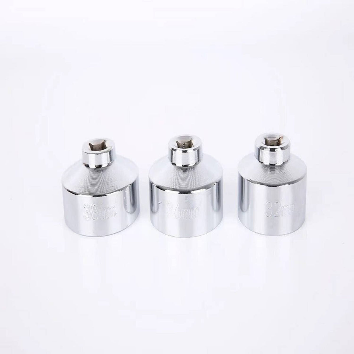Solid Spare 7PCS Oil Filter Socket Set Cup Socket Tool Set Cap Wrench 24 27 29 30 32 36 38mm