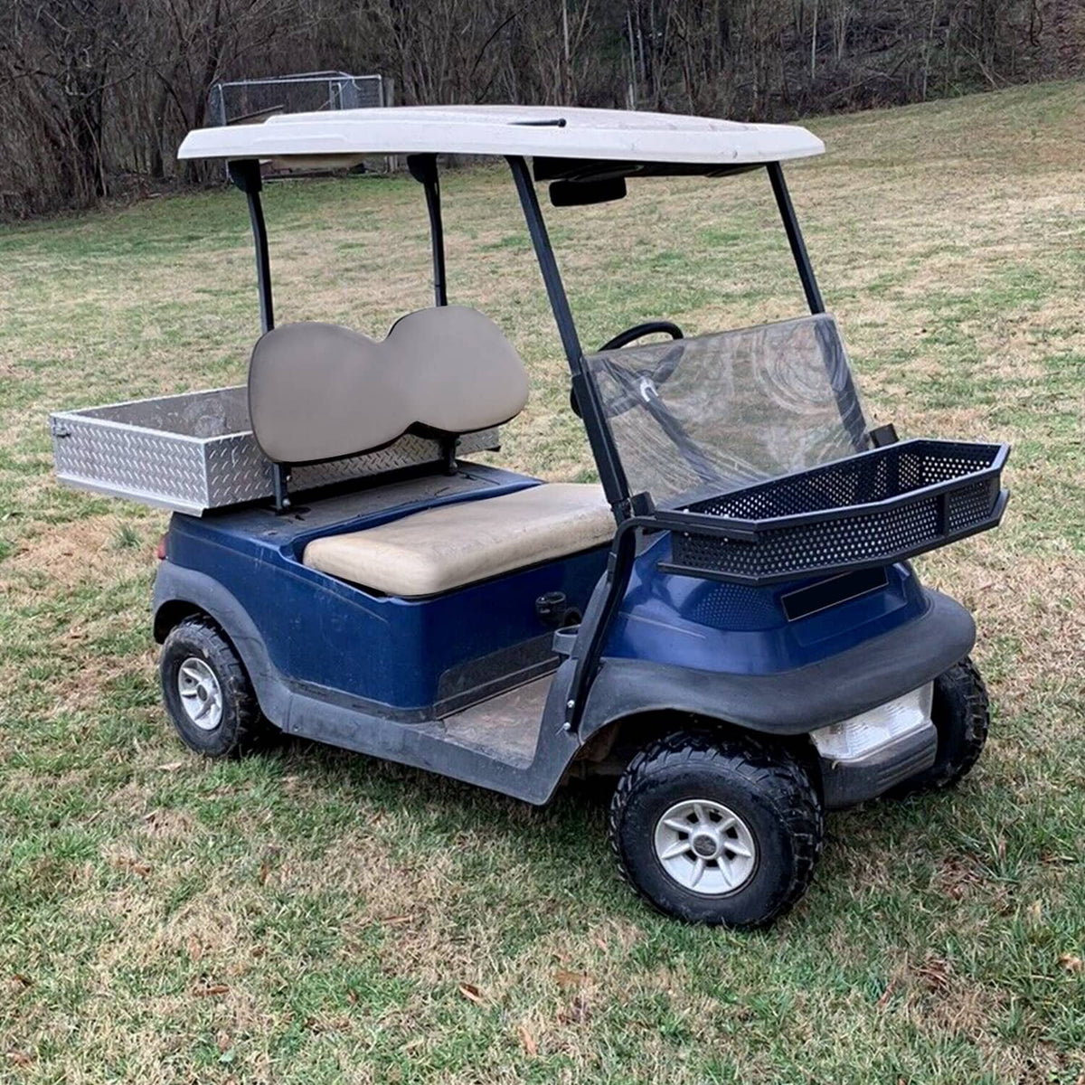 Solidspare Black Front Clay Cargo Basket Golf Cart For Club Car Precedent 2004-UP