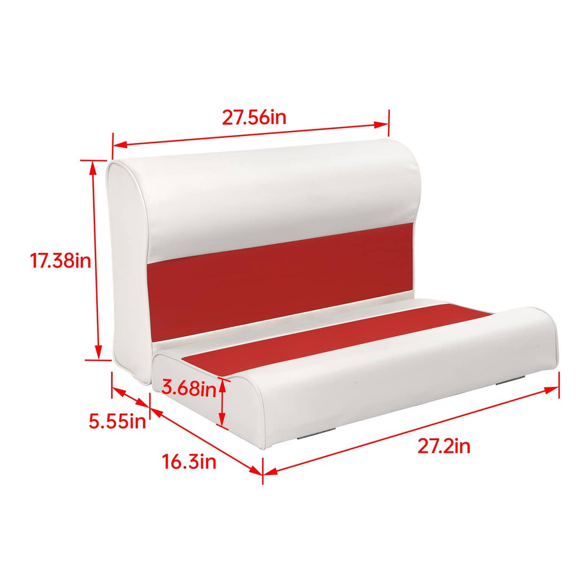 Solidspare #8WD95-1009 28" Boat Pontoon Bench Seat Cushion Set Seat Bottom+Seat Backrest