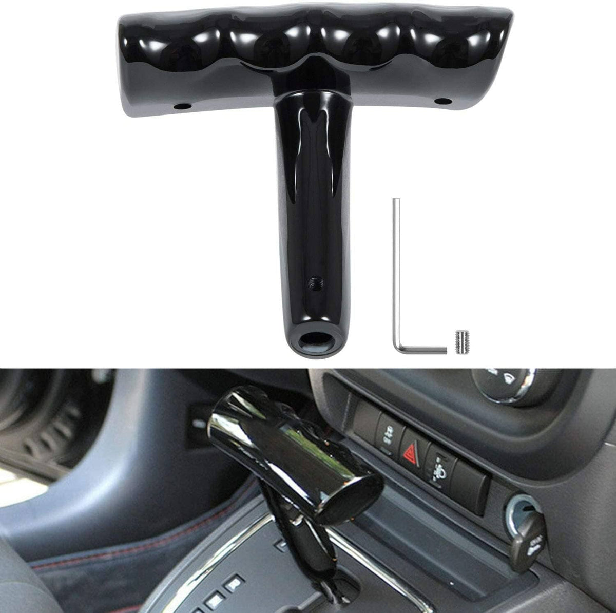 Solid Spare T-Handle Shift Knob Gear Stick Shifter fits for Jeep Wrangler Jeep Dodge Charger