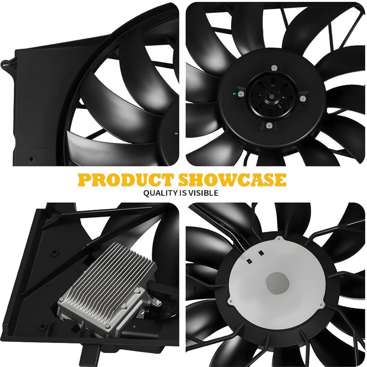 Solidspare Radiator Cooling Fan Assembly 2205000193 For 2000-2006 MERCEDES-BENZ S430 S500