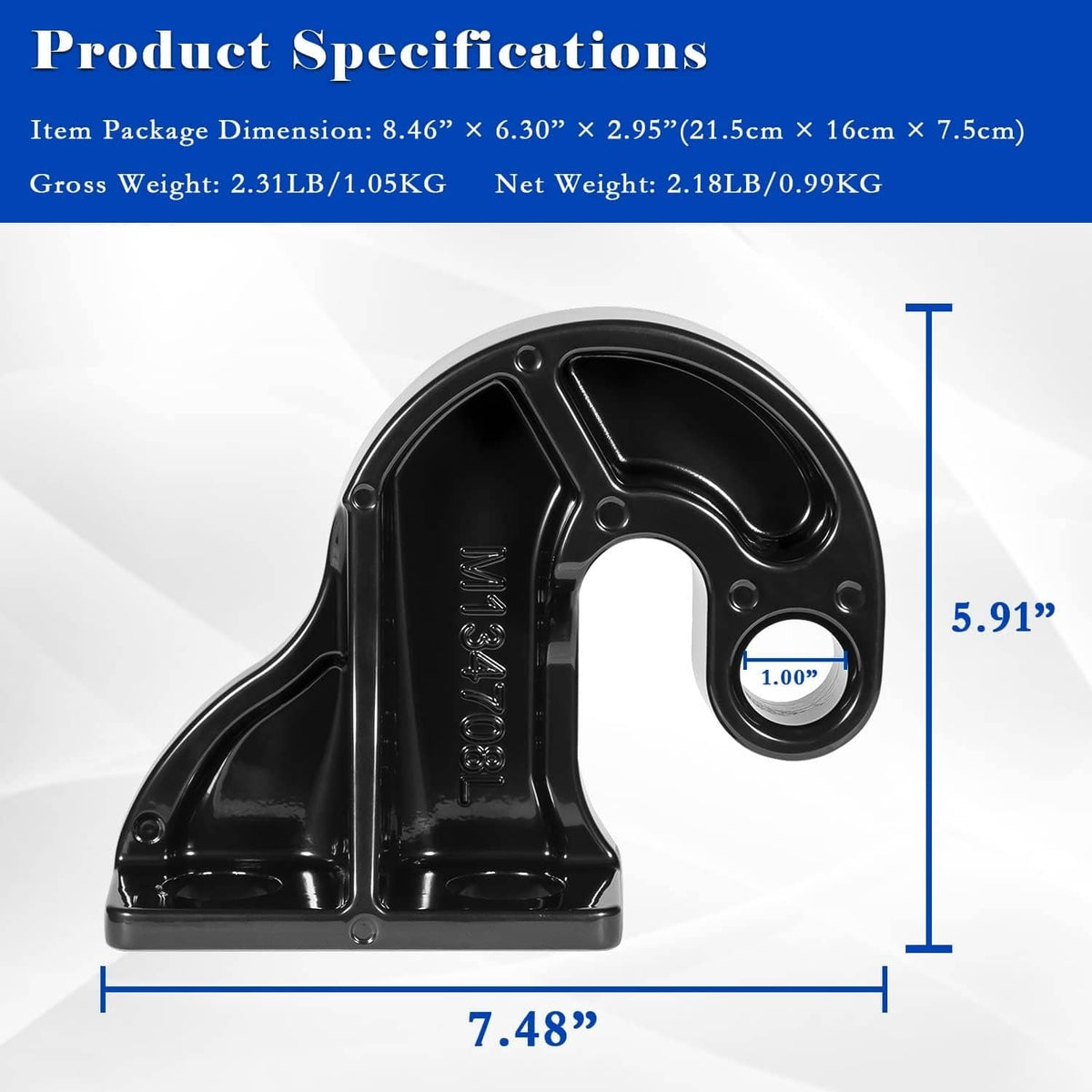 Solidspare M134708L Left Hand Lower Hood Pivot For Peterbilt 377 378 379 Replaces 13-04708L