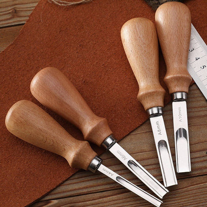 Solid Spare 4 PCs Leather Edge Bevelers French Beveler Wide Mouth Skiving Knife Craft Tool