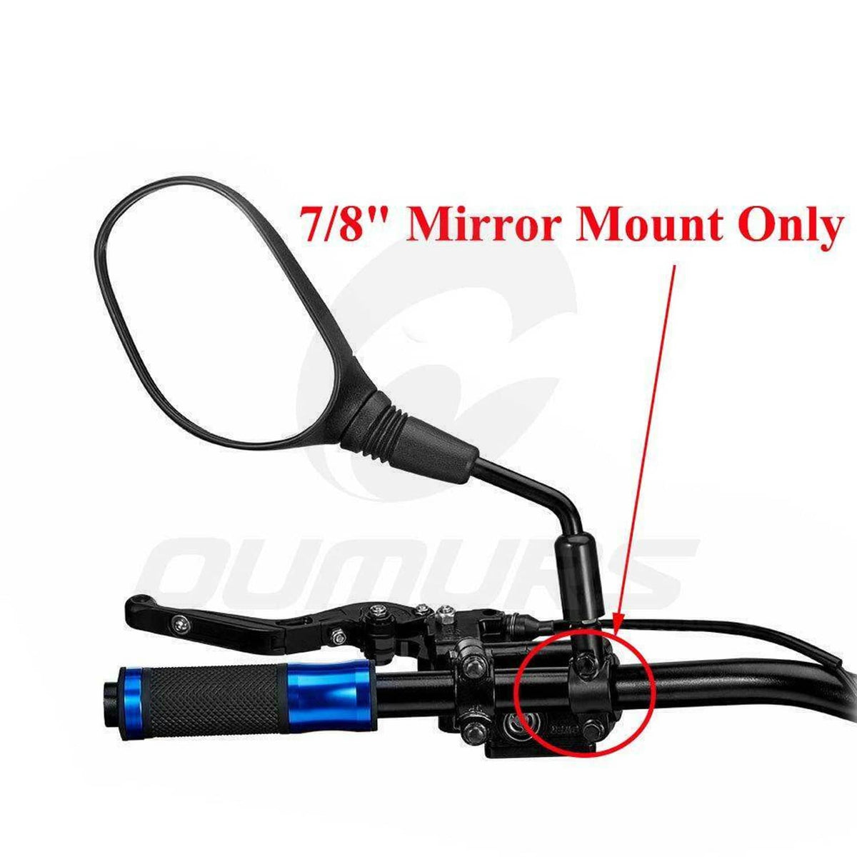 Solidspare 7/8" 22mm Handle Bar Rearview Side Mirror For Motorcycle ATV Scooter Go Kart