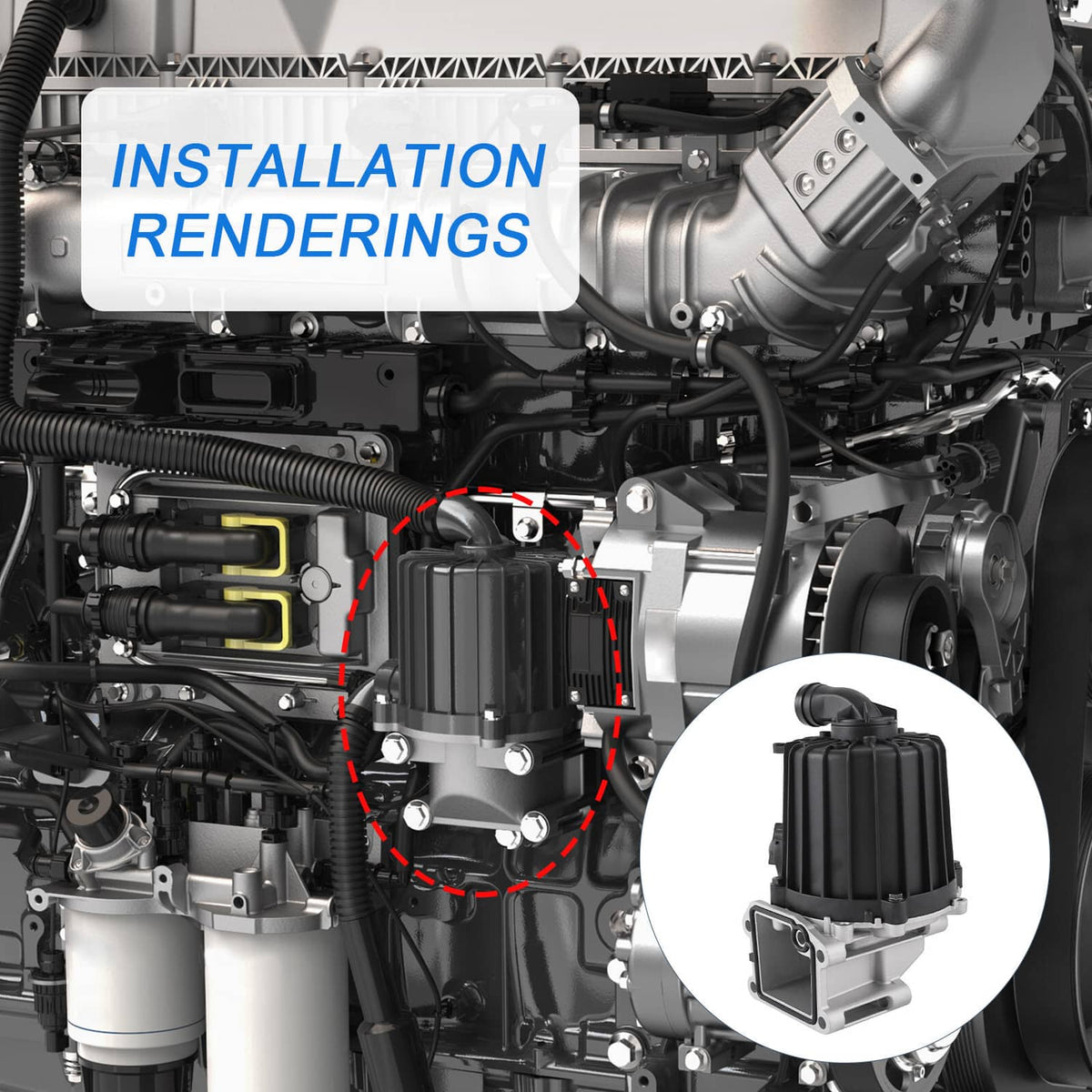 Solidspare Crankcase Ventilation Separator 21373547 W/ Gasket 20532891 For VOLVO D13 NEW