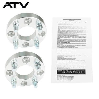 Solidspare 1" Wheel Spacers 4x4 4x101.6mm 1/2"x20 Studs For Golf Cart  GO Club Car ×2
