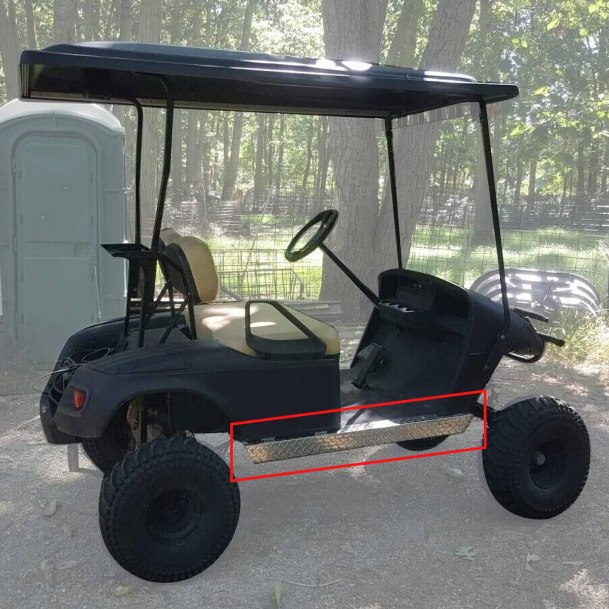 Solidspare For EZGO TXT 1994-2013 Golf Cart Aluminum Diamond Plate Rocker Panel Side Cover