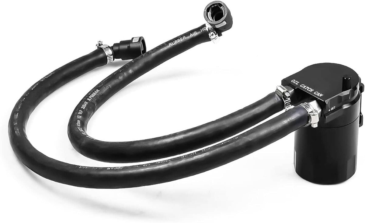 Solidspare Black Oil Catch Can Oil Separator for Ford F150 2.7L 5.0L Raptor 3.5L Ecoboost
