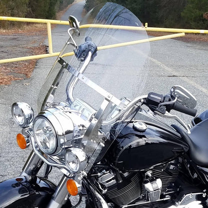 Solidspare Fit for 1994-2024 Harley Touring Road King Clear Windshield W/Bracket Detachable