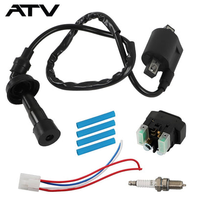 Solidspare Ignition Coil Starter Relay Solenoid For YAMAHA Grizzly 660 YFM660F 4x4 2001-08